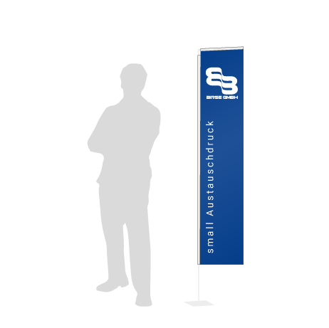 Beachflag Rechteck Austauschdruck | Small (200 cm) | einseitig bedruckt