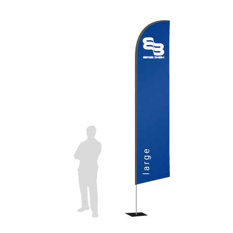 Beachflag Wind | Large (400 cm) | einseitig bedruckt