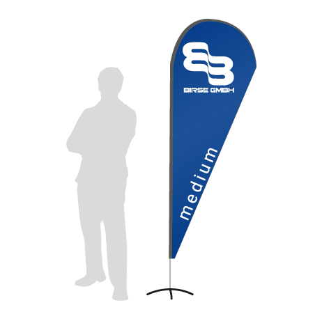 Beachflag Drop | Medium (280 cm) | einseitig bedruckt