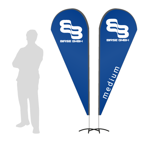 Beachflag Drop | Medium (280 cm) | beidseitig bedruckt