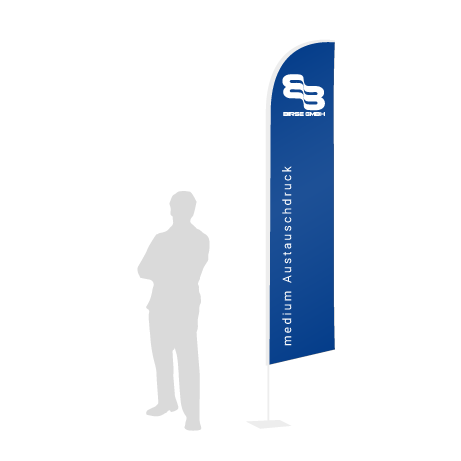 Beachflag Wind Austauschdruck | Medium (320 cm) | einseitig bedruckt