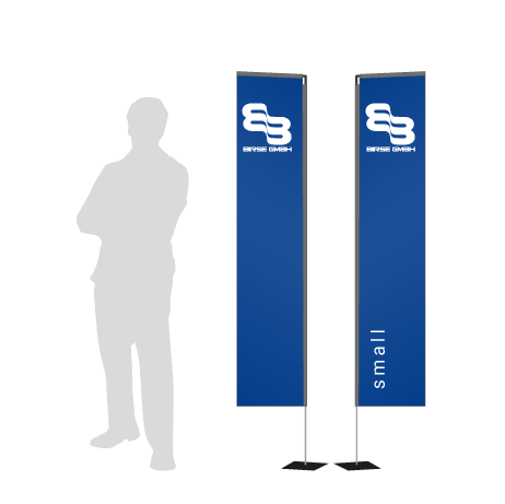 Beachflag Rechteck | Small (200 cm) | beidseitig bedruckt