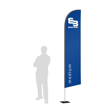 Beachflag Wind | Medium (320 cm) | einseitig bedruckt