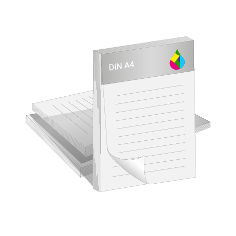 Blöcke ohne Deckblatt mit Sonderfarbe | DIN A4 | einseitig bedruckt