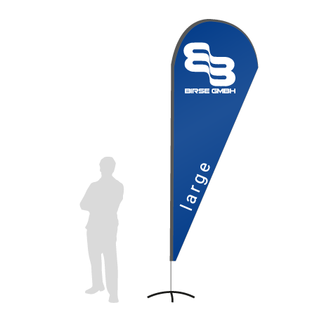 Beachflag Drop | Large (350 cm) | einseitig bedruckt