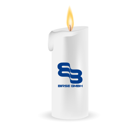 Kerze | B 8 cm x H 25 cm | rundum bedruckt