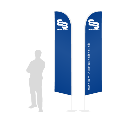 Beachflag Wind Austauschdruck | Medium (320 cm) | beidseitig bedruckt