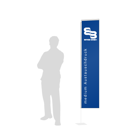 Beachflag Rechteck Austauschdruck | Medium (300 cm) | einseitig bedruckt