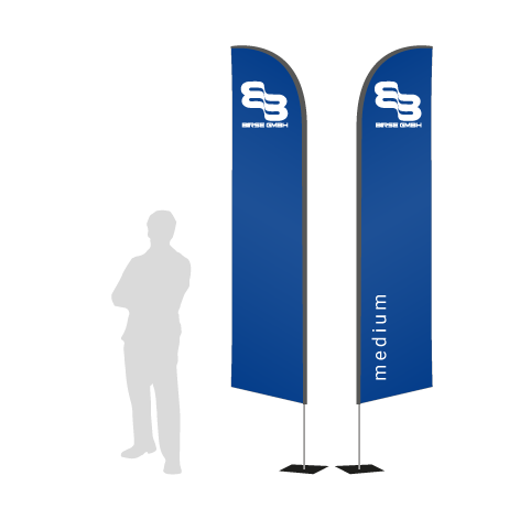 Beachflag Wind | Medium (320 cm) | beidseitig bedruckt