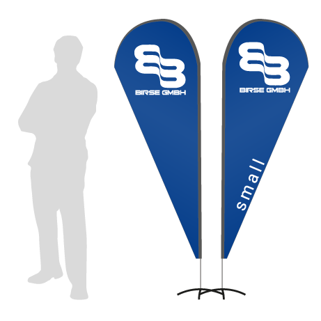 Beachflag Drop | Small (210 cm) | beidseitig bedruckt